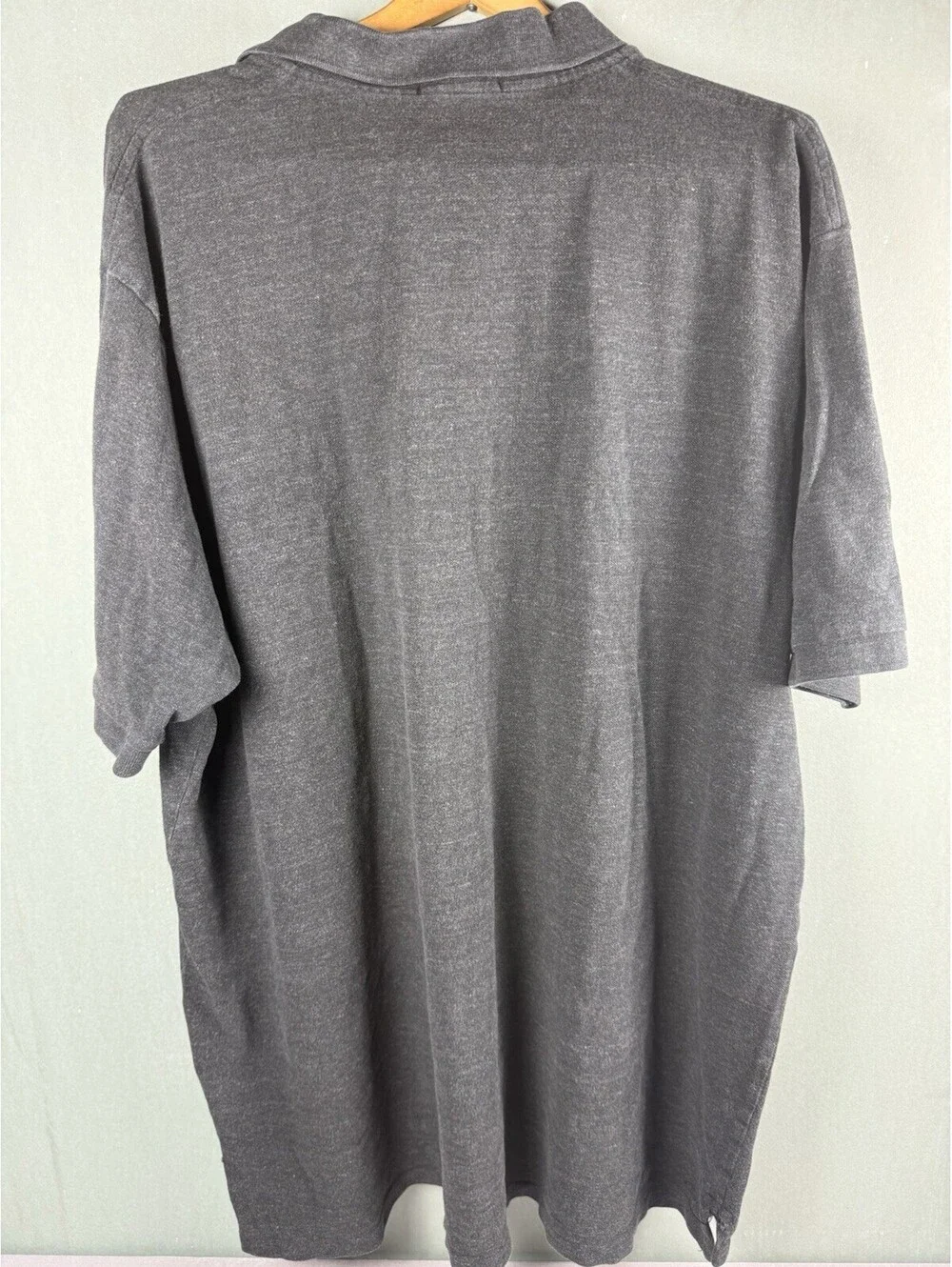Polo Ralph Lauren Mens 2XLT Charcoal Gray SolidPolo Shirt Custom Slim Fit Cotton